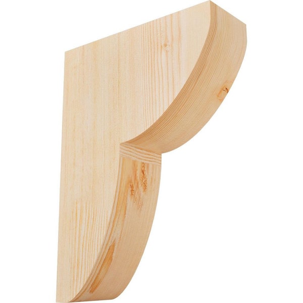 Ekena Millwork 3-1/2 in. x 10 in. x 14 in. Douglas Fir Crestline Smooth Corbel