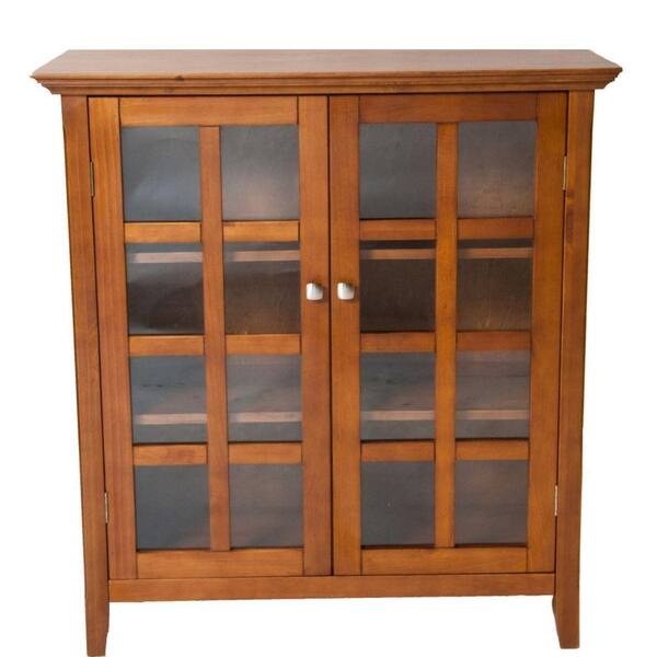 Simpli Home Acadian Light Brown Medium Storage Cabinet-DISCONTINUED