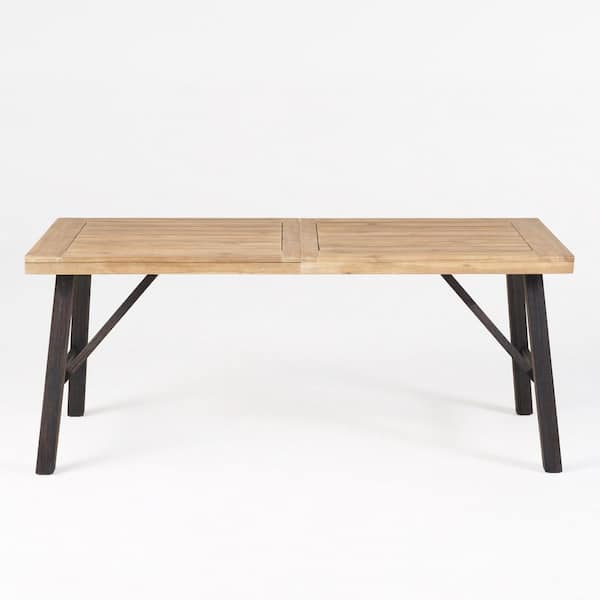 Unbranded Teak Acacia Wood Grey Frame Outdoor Dining Table