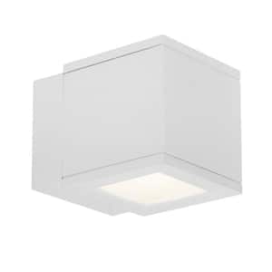 Rubix 1-Light White ENERGY STAR LED Indoor or Outdoor Wall Cylinder Light