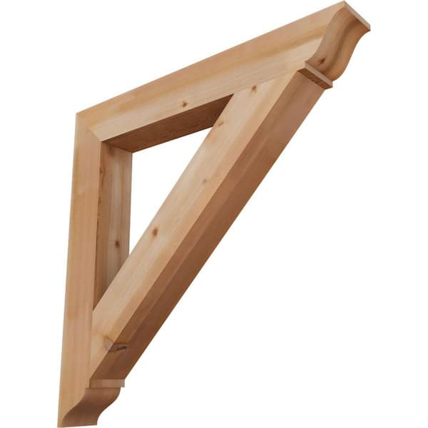 Ekena Millwork 5.5 in. x 44 in. x 44 in. Western Red Cedar Traditional Smooth Bracket