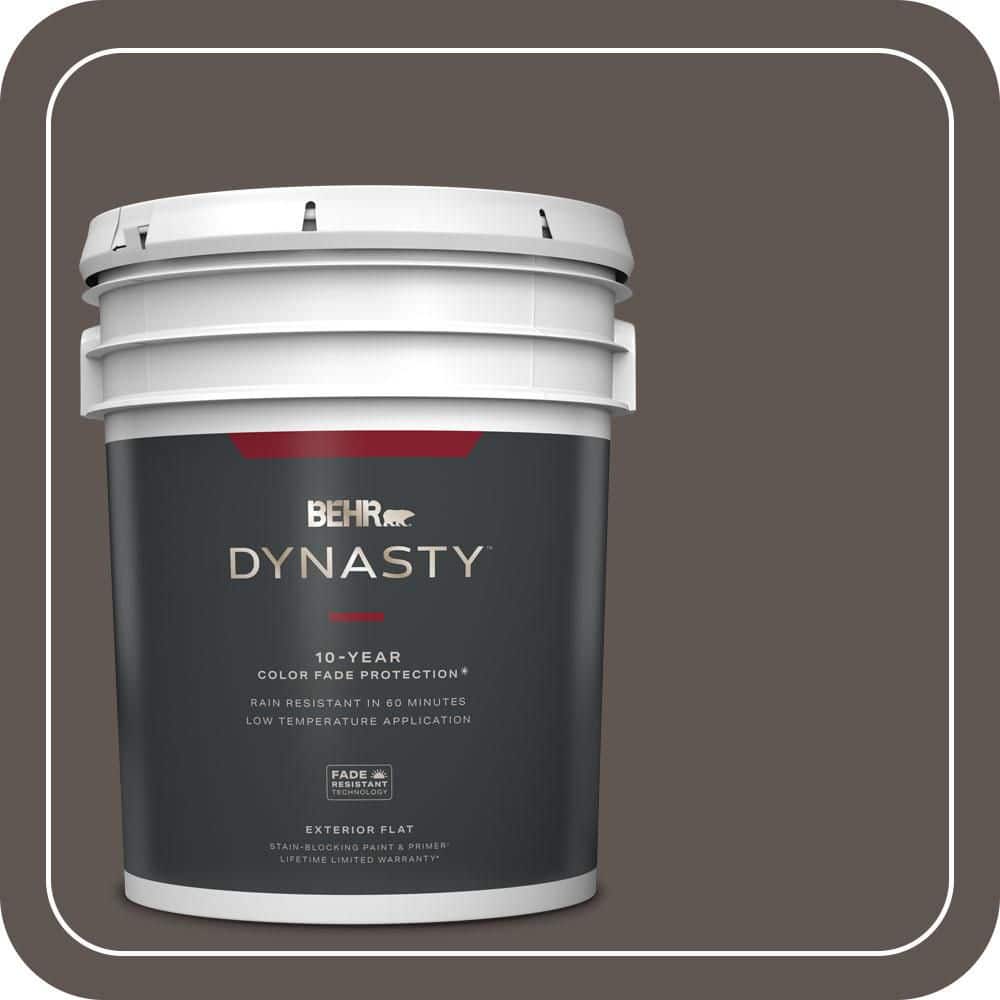 5 gal. #N140-7 Timber Brown Flat Exterior Stain-Blocking Paint & Primer price history on PriceWatchPro