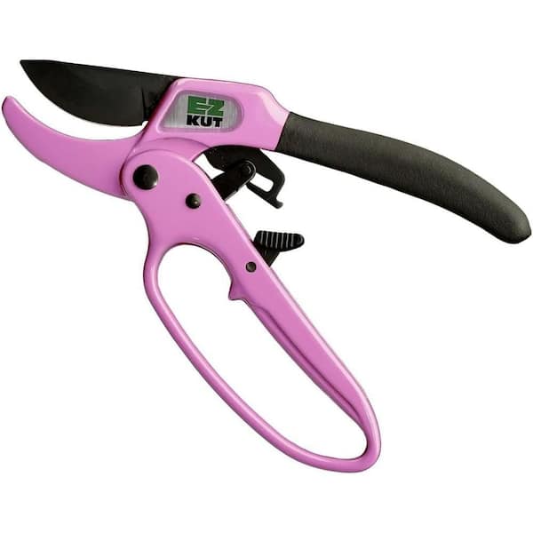 Professional 8.26 in. Ratcheting Pruning Shears featuring SK-5 High Carbon Steel Blade for Clean Cuts up to 1.5 inches