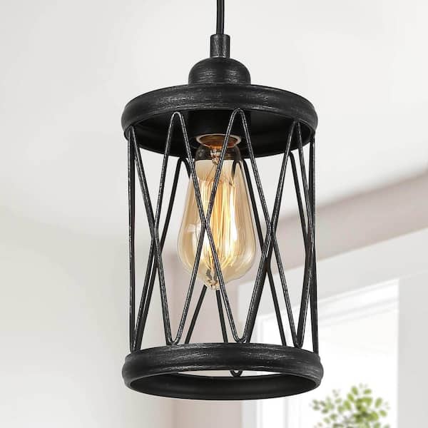 Iron Cage Lamp Shade Ceiling Pendant Light Hanging Light Bulb Cage Lantern 