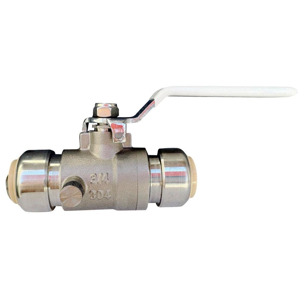 3/4 in. Push-To-Connect x 3/4 in. Push-To-Connect Stainless Steel Ball Valve with Drain price history on PriceWatchPro