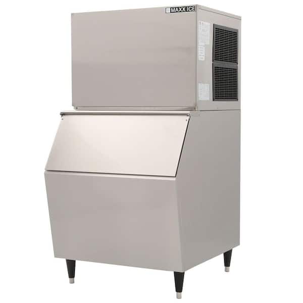 Maxx Ice 600 lb. Freestanding Icemaker in Stainless Steel