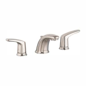 Colony Pro 8 in. Widespread 2-Handle Low-Arc Bathroom Faucet with 50/50 Pop-Up Drain in Brushed Nickel