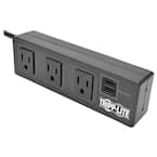 Protect It 3-Outlet with 2 USB Ports and Desk Clamp Surge Protector