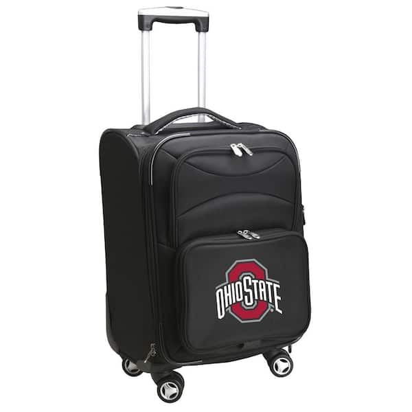 Denco NCAA Ohio State Black 21 in. Carry-On Spinner Softside Suitcase