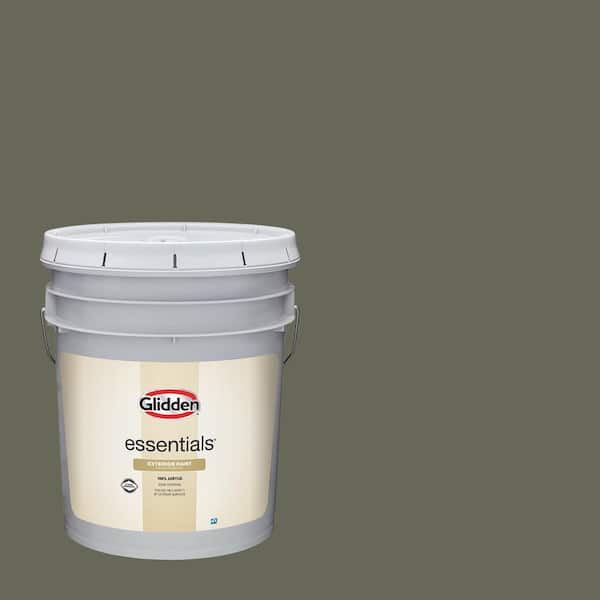 Glidden Essentials 5 gal. PPG1030-7 Double Duty Satin Exterior Paint
