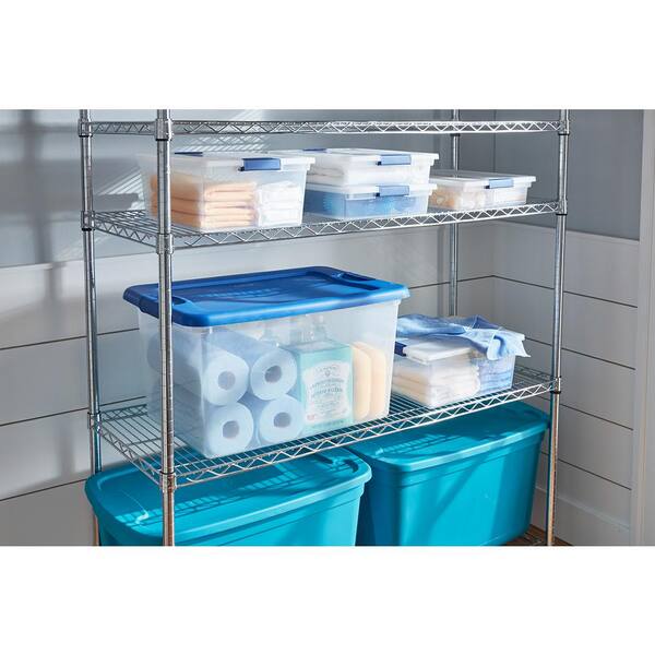 Hdx Chrome 4 Tier Metal Wire Shelving, Metal Wire Shelving Kitchen