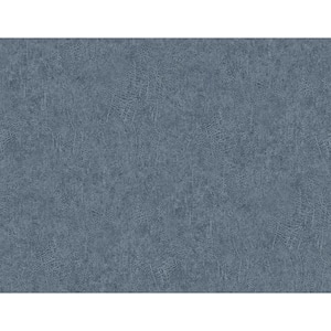 Leather Effect Imitation Blue Vinyl type 2 Non-Pasted Strippable Wallpaper Roll (Cover 60.75 sq. ft.)