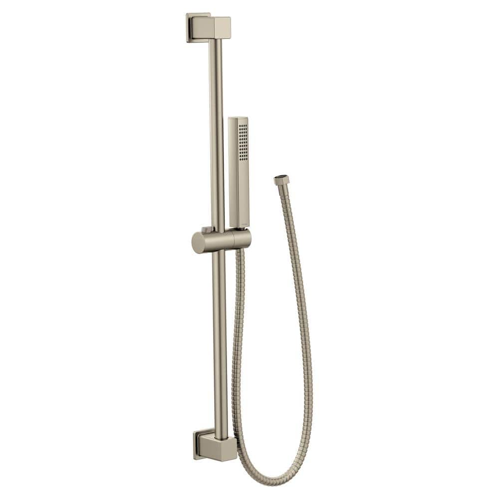 Polished Nickel Square Multi-Head Handheld Shower