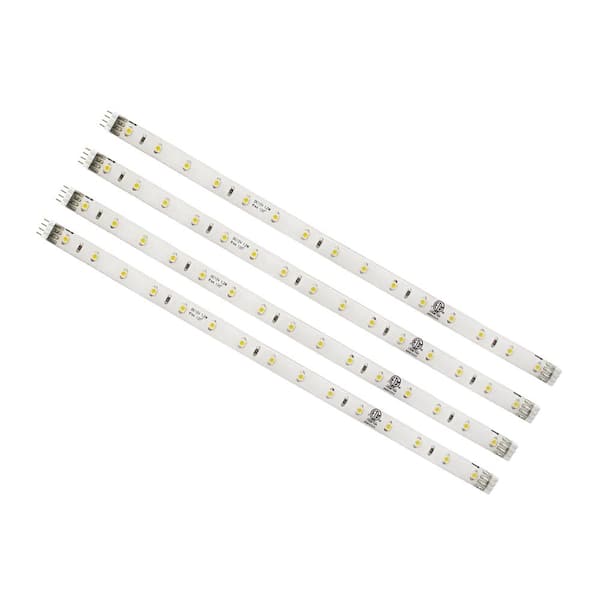 BAZZ LED Under Cabinet White Strip Light (4-Pack)