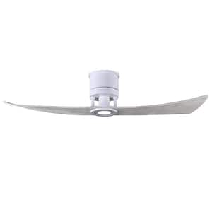 Lindsay 52 in. LED Matte White Ceiling Fan with Light Kit and Hand Held Remote/Wall Control