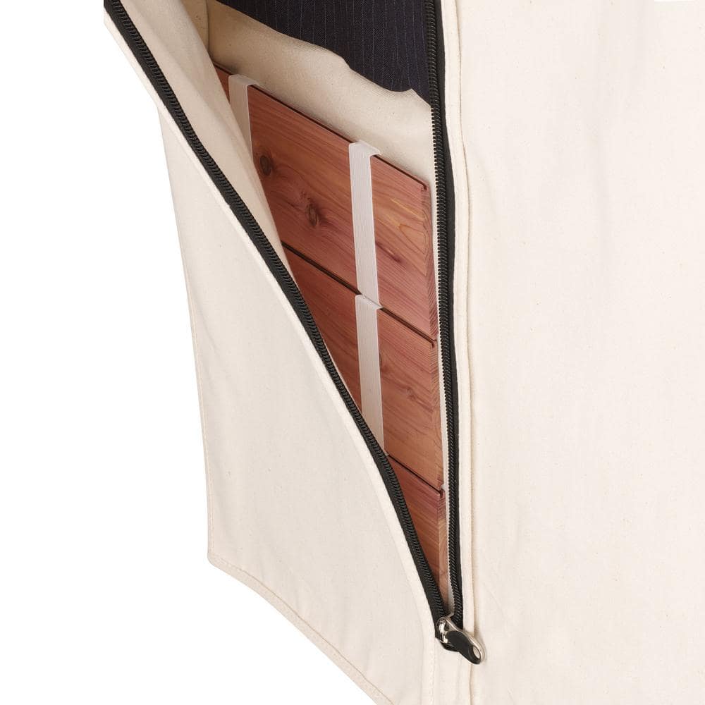 Natural Cotton Canvas Hanging Garment Bag with Zipper