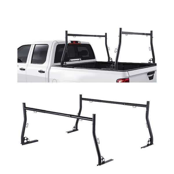 Truck Ladder Rack, 49-73 in. Width, Extendable Steel Cargo Rack, 800 lbs. Capacity, For Canoes, Ladders & Large Cargo