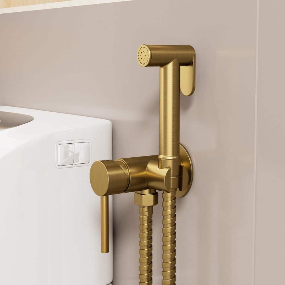 YAWWALK 1 Handle Bidet Faucet with 47 in. Stainless Steel Hose and
