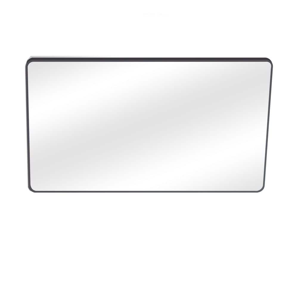 Black 55 in. W x 30 in. H Modern Rectangle Framed Mirror for Bedroom Bathroom Living Room Entryway price history on PriceWatchPro