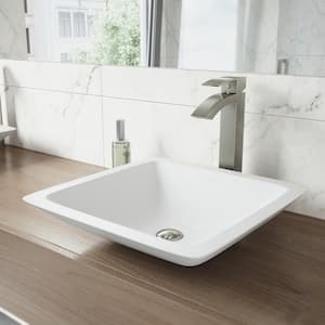 Duris Single Handle Single-Hole Bathroom Vessel Faucet in Brushed Nickel