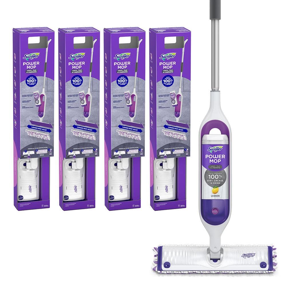 Power Mop Vinyl, Tile and Laminate Floor Starter Kit (1-Power Mop, 2-Pads Cleaning Solution and Batteries)(Multi-Pack 4) price history on PriceWatchPro