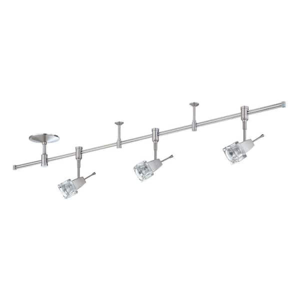 Kendal Lighting RK30 Series 4 ft. 3-Light Satin Nickel Track Lighting Kit