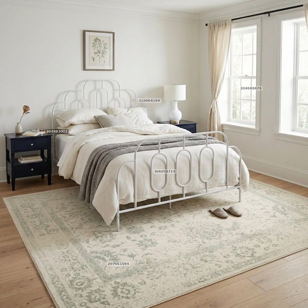 SAFAVIEH Adirondack Ivory/Sage 8 ft. x 10 ft. Border Area Rug