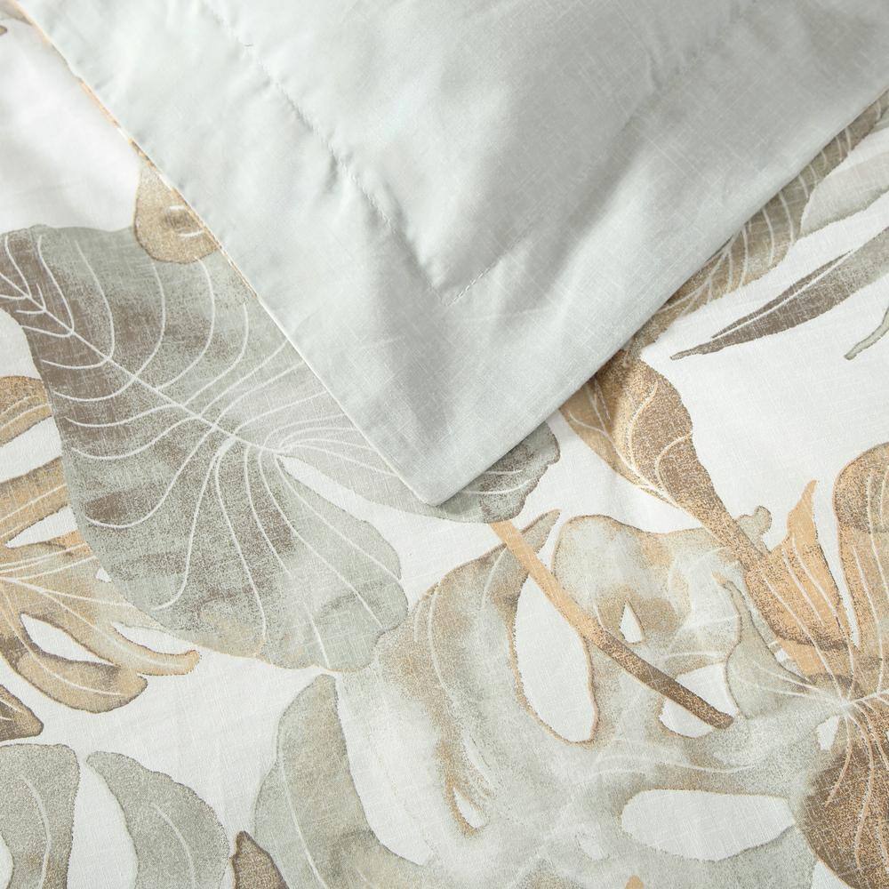 Green and Gold Cotton Boho-Chic Queen Bedspread Cover Set