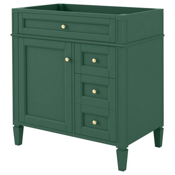 Ramona 29.30 in. W Modern Freestanding Bath Vanity Cabinet without Top in Green with Door, Tip-out Drawer, 2 Drawers