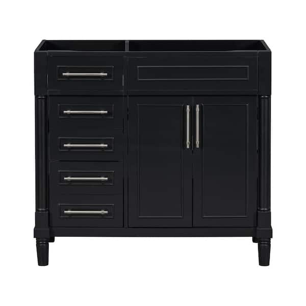 Staykiwi 36 in. W x 18 in. D x 33 in. H Freestanding Bath Vanity Cabinet Without Top in Black