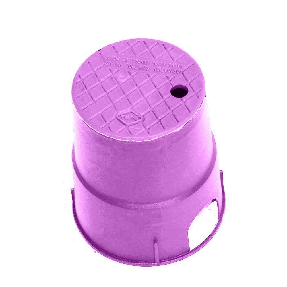 DURA 6 in. Round Valve Box in Purple Body Purple Lid63 The Home Depot