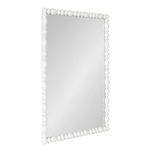 Prindle White 23 in. W x 34 in. H Traditional Rectangle Wood Framed Mirror