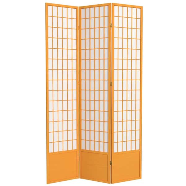 Oriental Furniture 7 ft. Honey 3-Panel Room Divider