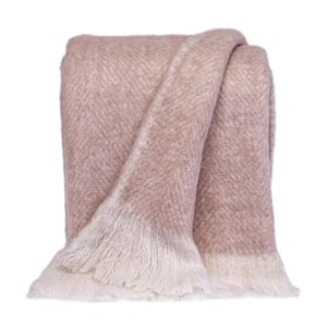 Charlie Pink Solid Acrylic Throw Blanket