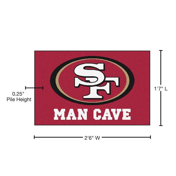 FANMATS San Francisco 49ers Red 3 ft. x 2 ft. Mascot Helmet Area