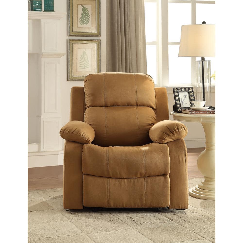 Parklon Brown Microfiber Recliner with Pillow Top Arms