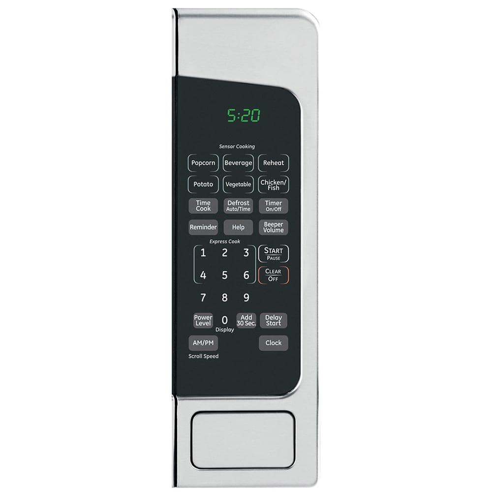 GE 2.0 Cu. Ft. Stainless Steel Black Countertop Microwave Oven