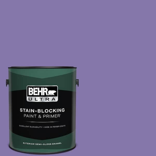 BEHR ULTRA 1 gal. #640B-6 Grape Parfait Semi-Gloss Enamel Exterior Paint & Primer