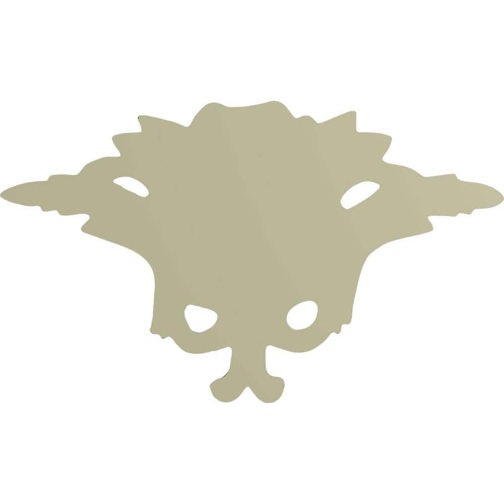 Gray Polyurethane Floral Center Onlay