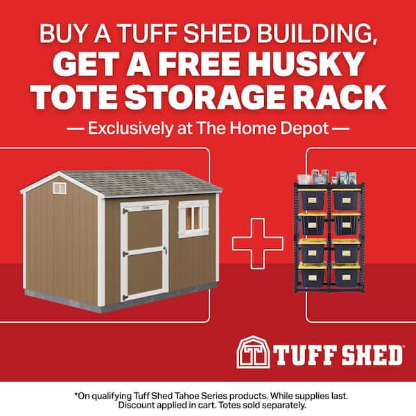 Professionally Installed Tahoe Carson 8 ft. x 12 ft. Wood Storage Shed with 7 ft. High Sidewall (96 sq. ft.)