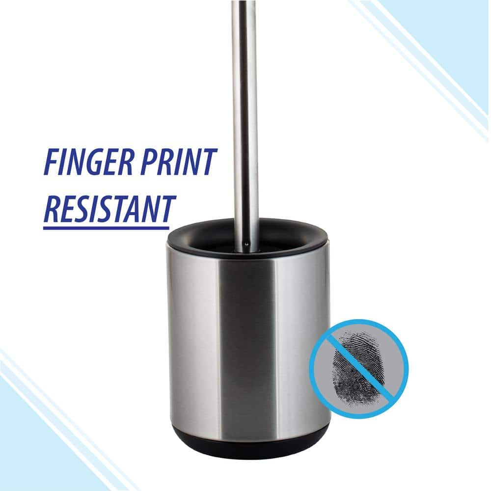Stainless Steel Toilet Brush and Holder with Long Handle