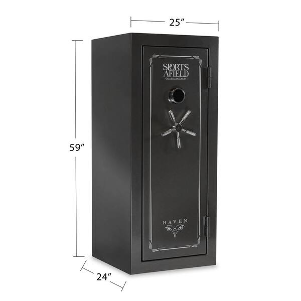 Haven Series 24 + 4-Gun Fire/Waterproof Safe with Print Guard Technology and Illuminated E-Lock Haven Series 24 + 4-Gun Fire/Waterproof Safe with Print Guard Technology and Illuminated E-Lock