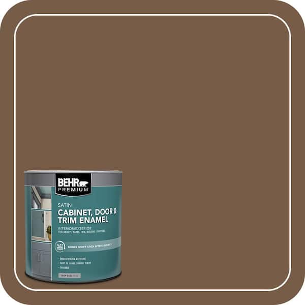 BEHR PREMIUM 1 qt. #N250-7 Mission Brown Satin Enamel Interior