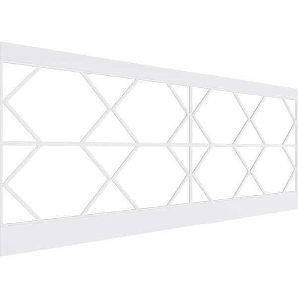 Ekena Millwork 40 in. H x 94-1/2 in. W 26.24 sq. ft. Fraser PVC Wainscot Paneling Kit