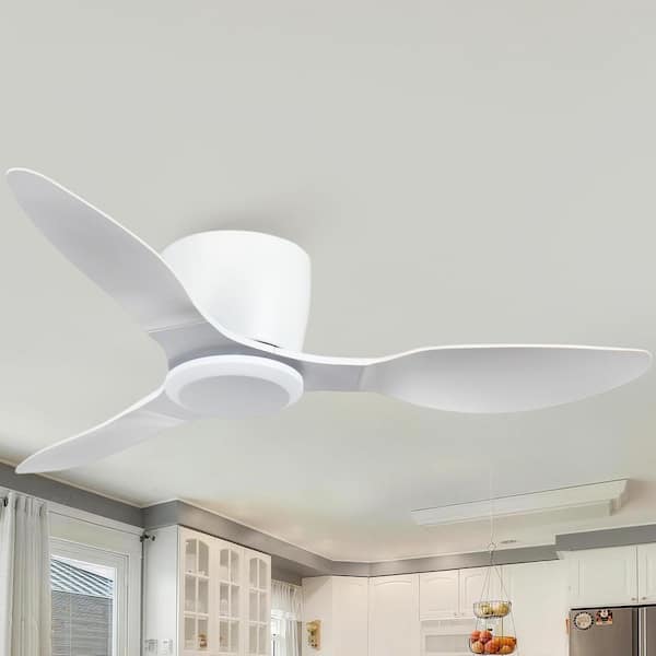42 in. Indoor White 6 Speeds Ceiling Fan with Remote and Timer and Quiet Reversible DC Motor