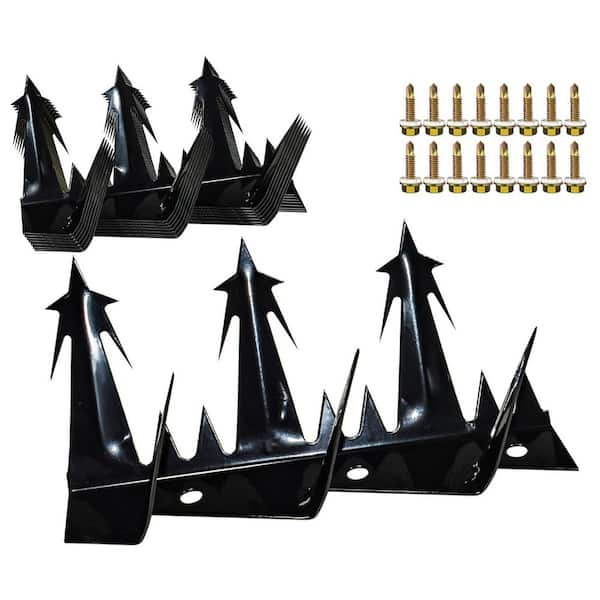 74 in. 4.2 in. Metal Fence Bird Spikes Heavy Duty Anti Climb Security Deterrent for Fence Wall Intruder Animal