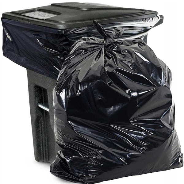 Unbranded 96 Gallon Black Curbside Trash Bag (50-Count)