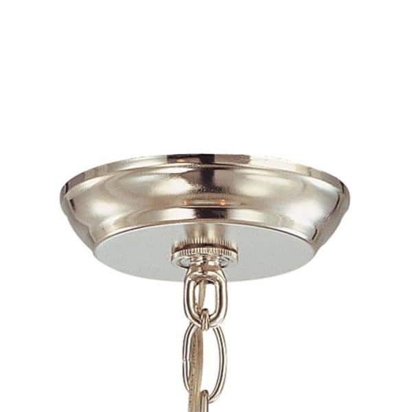 Polished Chrome Silk Shade 5-Light Crystal Chandelier