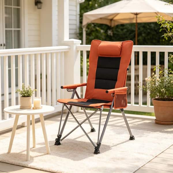 Otryad Orange 5-Position Adjustable Reclining Beach Chair