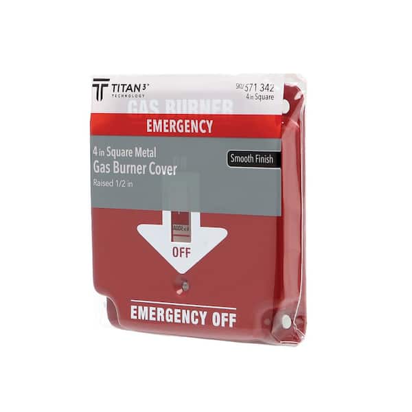 Unbranded - 2-Gang Red (1 Toggle) Emergency Gas Burner Wall Plate